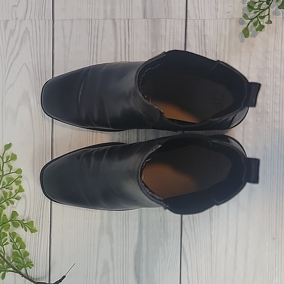 Just Fab Vernetta Black Faux Leather Ankle Boots Womens Size 7.5 - Picture 5 of 9